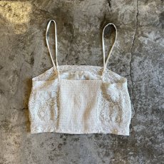 画像2: IVORY COLOR CROCHET DESIGN CAMISOLE / Ladies S(XS) (2)