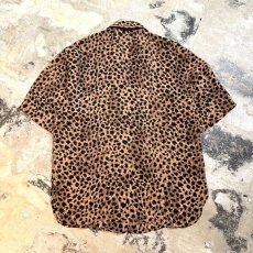 画像2: LEOPARD PATTERN OPEN COLLAR S/S SHIRT / Mens M (2)