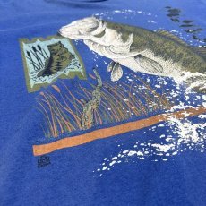 画像5: 90's BLACK BASS PRINTED S/S TEE / Mens L / MADE IN USA (5)