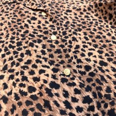 画像5: LEOPARD PATTERN OPEN COLLAR S/S SHIRT / Mens M (5)