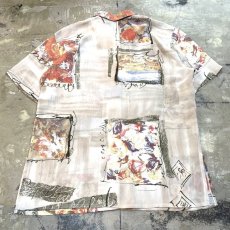 画像2: ART GRAPHIC PATTERN S/S SHIRT / Mens L (2)