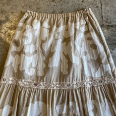 画像6: PATCH DESIGN POINT LACE TIERED FLARE LONG SKIRT / W25~W31 (6)