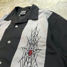 画像4: SPIDER EMBROIDERY OPEN COLLAR S/S SHIRT / Mens L (4)