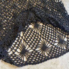 画像8: CROCHET BEADS DESIGN BLACK COLOR N/S TOPS / Ladies M (8)