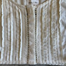 画像7: FRONT PLEATS SIDE RIBBON DESIGN SHORT VEST / Ladies XS(36) (7)