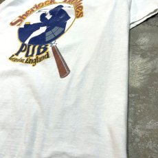 画像6: 80's "SHERLOCK HOLMES PUB" PRINTED S/S TEE / Mens L / MADE IN USA (6)