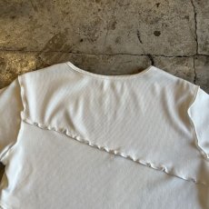 画像8: OUT STITCH LINE DESIGN RIB S/S TOPS / Ladies M (8)