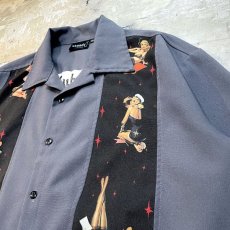 画像4: ADULT GIRL PATTERN HANDCRAFTED S/S BOWLING SHIRT / Mens XL / MADE IN USA (4)