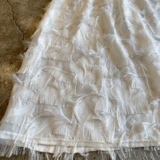 画像5: WHITE COLOR FEATHER FRINGE DESIGN SHEER SKIRT / W24~W29 (5)