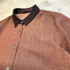 画像4: BOTH SIDE BROWN GRADATION COLOR S/S SHIRT / Mens M (4)