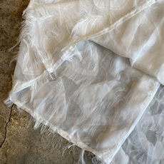 画像8: WHITE COLOR FEATHER FRINGE DESIGN SHEER SKIRT / W24~W29 (8)