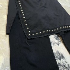 画像6: 【Wiz&Witch】"DIRTY BEAUTIFUL" STUDS WRAP SKIRT DENIM PANTS / W31 (6)