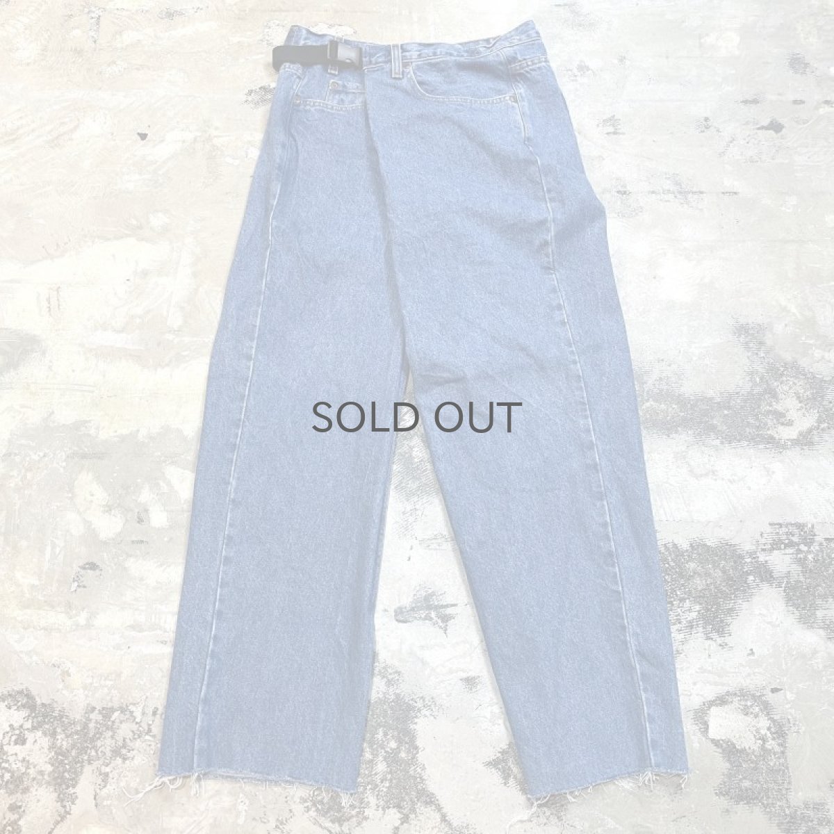 画像1: 【Wiz&Witch】"WEIRD" FUTURE WRAP DENIM PANTS / BLUE / FREE (1)