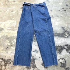 画像1: 【Wiz&Witch】"WEIRD" FUTURE WRAP DENIM PANTS / BLUE / FREE (1)