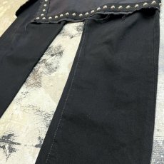 画像7: 【Wiz&Witch】"DIRTY BEAUTIFUL" STUDS WRAP SKIRT DENIM PANTS / W31 (7)