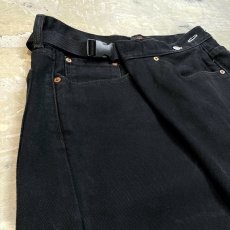 画像3: 【Wiz&Witch】"WEIRD" FUTURE WRAP DENIM PANTS / BLACK / FREE (3)