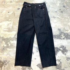 画像1: 【Wiz&Witch】"WEIRD" FUTURE WRAP DENIM PANTS / BLACK / FREE (1)