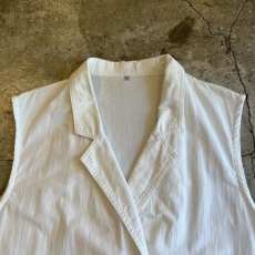 画像7: WHITE COLOR DOUBLE DESIGN OVER VEST / Ladies L(38) (7)