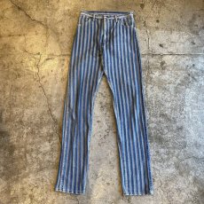 画像1: 【WRANGLER】STRIPE DESIGN DENIM PANTS / W29 / MADE IN USA (1)