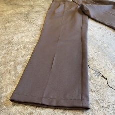 画像5: BROWN COLOR TUCK DESIGN SLACKS PANTS / W31 (5)