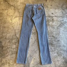 画像2: 【WRANGLER】STRIPE DESIGN DENIM PANTS / W29 / MADE IN USA (2)