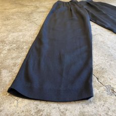 画像5: BLACK COLOR ELASTIC BACK WAIST SLACKS PANTS / W27~W30 / MADE IN USA (5)