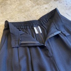 画像7: BLACK COLOR ELASTIC BACK WAIST SLACKS PANTS / W27~W30 / MADE IN USA (7)