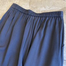 画像9: BLACK COLOR ELASTIC BACK WAIST SLACKS PANTS / W27~W30 / MADE IN USA (9)