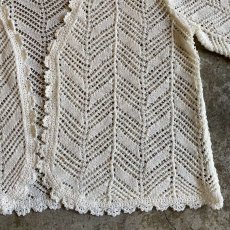 画像6: SHORT DESIGN CROCHET S/S CARDIGAN / Ladies M (6)