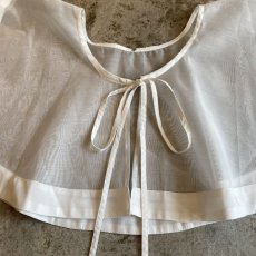 画像5: WHITE COLOR SHEER DESIGN COLLAR / Ladies M (5)