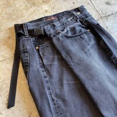 画像3: 【Wiz&Witch】"WEIRD" FUTURE WRAP DENIM PANTS / FREE (3)