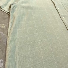 画像5: ALL OVER CHECK PATTERN LIGHT GREEN S/S SHIRT / Mens L (5)