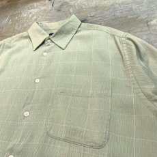 画像4: ALL OVER CHECK PATTERN LIGHT GREEN S/S SHIRT / Mens L (4)