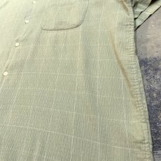 画像6: ALL OVER CHECK PATTERN LIGHT GREEN S/S SHIRT / Mens L (6)