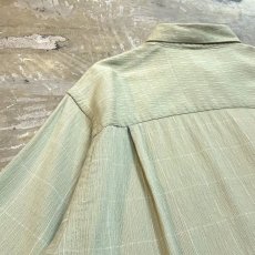 画像9: ALL OVER CHECK PATTERN LIGHT GREEN S/S SHIRT / Mens L (9)