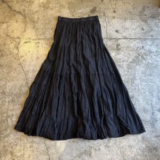 画像2: PATCHWORK BORDER PATTERN DESIGN GATHER FLARE SKIRT / W28~35 (2)