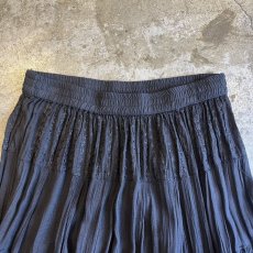 画像6: PATCHWORK BORDER PATTERN DESIGN GATHER FLARE SKIRT / W28~35 (6)