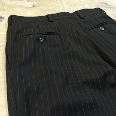 画像9: ALL OVER STRIPE PATTERN STRAIGHT SILHOUETTE SLACKS / W30 (9)