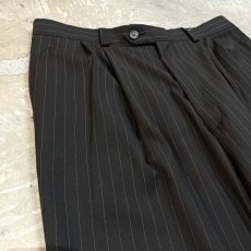 画像3: ALL OVER STRIPE PATTERN STRAIGHT SILHOUETTE SLACKS / W30 (3)