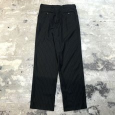 画像2: ALL OVER STRIPE PATTERN STRAIGHT SILHOUETTE SLACKS / W30 (2)