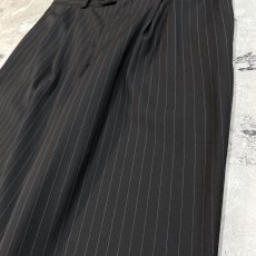 画像4: ALL OVER STRIPE PATTERN STRAIGHT SILHOUETTE SLACKS / W30 (4)