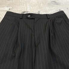 画像11: ALL OVER STRIPE PATTERN STRAIGHT SILHOUETTE SLACKS / W30 (11)