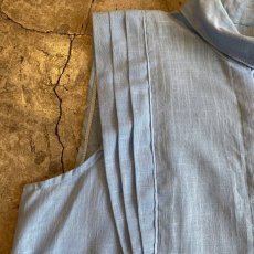 画像6: SHOULDER COLOR DESIGN LINEN N/S SHIRT / Ladies L (6)