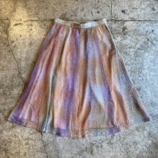 画像1: GRADATION COLOR MESH DESIGN FIXED SLIT SKIRT / W28 (1)