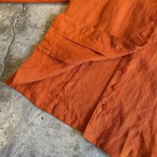 画像8: ORANGE COLOR LINEN DESIGN JACKET / Ladies M (8)