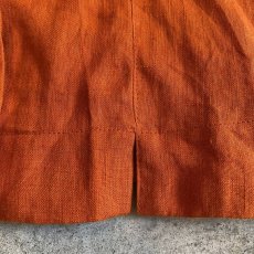 画像9: ORANGE COLOR LINEN DESIGN JACKET / Ladies M (9)