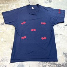 画像1: 80's BICOLOR DICE FRONT PRINTED S/S TEE / Mens M (1)