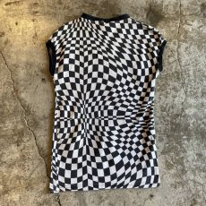 画像2: CHECK PATTERN FRENCH SLEEVE DESIGN N/S TOPS / Ladies M  (2)