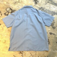 画像2: LIGHT BLUE COLOR STRIPE PATTERN S/S SHIRT / Mens XL (2)