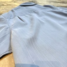 画像9: LIGHT BLUE COLOR STRIPE PATTERN S/S SHIRT / Mens XL (9)